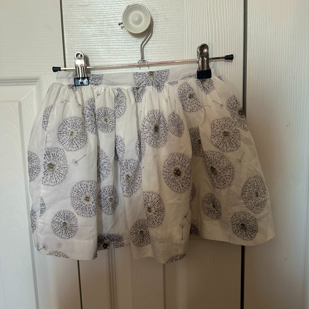 Jacadi White Skirt with Dandelion Design